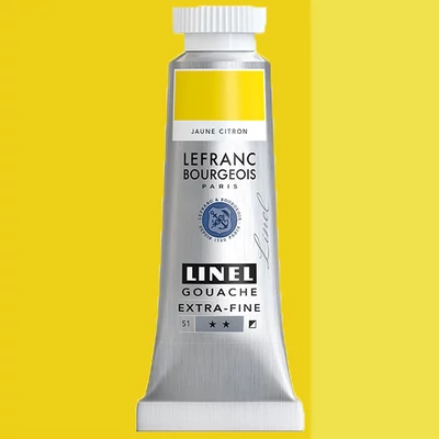 L&B Linel extra fine vopsea gouache, 14 ml - 169, lemon yellow