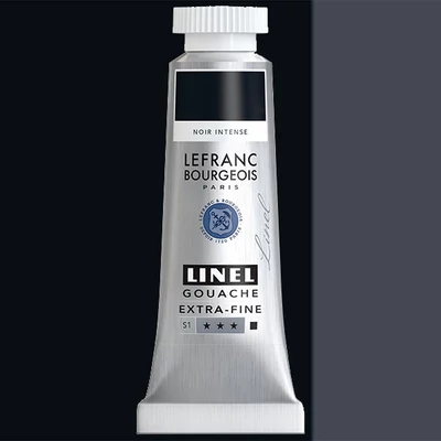 L&B Linel extra fine vopsea gouache, 14 ml - 268, deep black