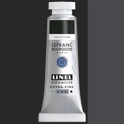 L&B Linel extra fine vopsea gouache, 14 ml - 269, ivory black