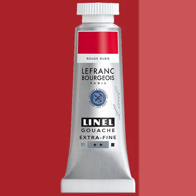 L&B Linel extra fine vopsea gouache, 14 ml - 388, ruby red