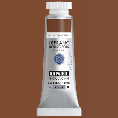 L&B Linel extra fine vopsea gouache, 14 ml - 477, burnt umber