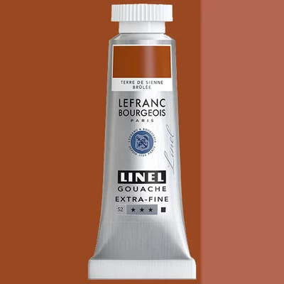 L&B Linel extra fine vopsea gouache, 14 ml - 481, burnt sienna