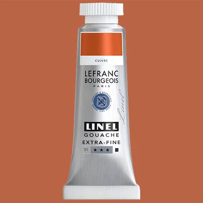 L&B Linel extra fine vopsea gouache, 14 ml - 707, copper