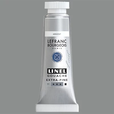 L&B Linel extra fine vopsea gouache, 14 ml - 710, silver