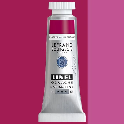 L&B Linel extra fine vopsea gouache, 14 ml - 859, quinacridone magenta