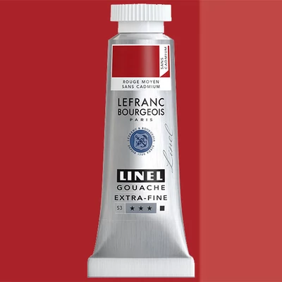 L&B Linel extra fine vopsea gouache, 14 ml - 894, cadmium-free red medium