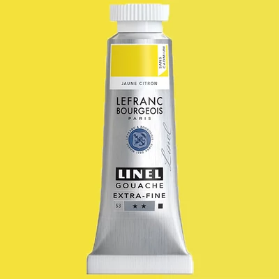 L&B Linel extra fine vopsea gouache, 14 ml - 898, cadmium free-lemon yellow