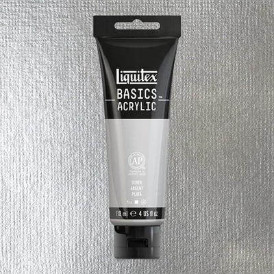 Liquitex Basics vopsea acrilică, 118 ml - 052, silver