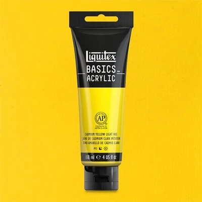 Liquitex Basics vopsea acrilică, 118 ml - 159, cadmium yellow light hue