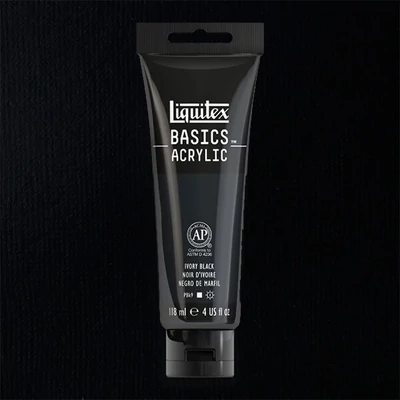 Liquitex Basics vopsea acrilică, 118 ml - 244, ivory black