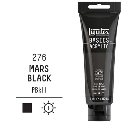 Liquitex Basics vopsea acrilică, 118 ml - 276, mars black