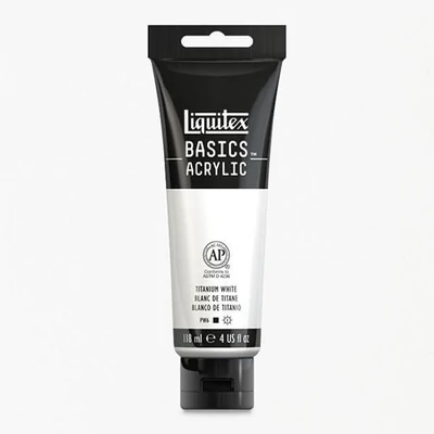 Liquitex Basics vopsea acrilică, 118 ml - 432, titanium white