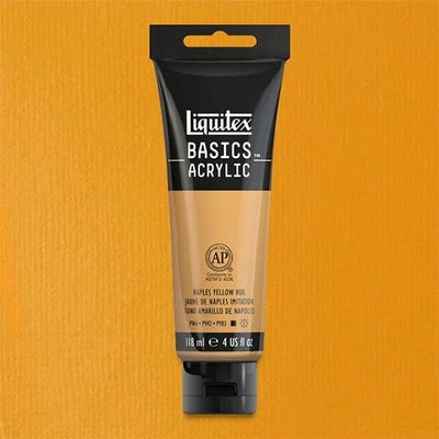 Liquitex Basics vopsea acrilică, 118 ml - 601, naples yellow hue