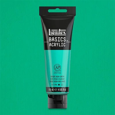 Liquitex Basics vopsea acrilică, 118 ml - 660, aqua green bright