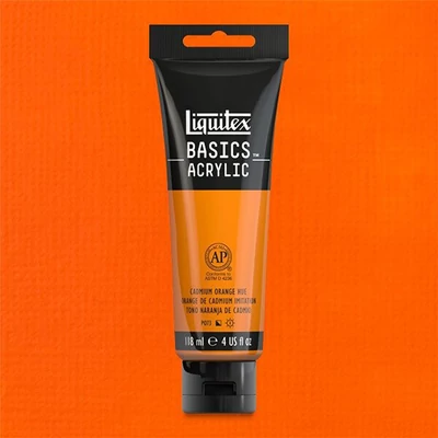Liquitex Basics vopsea acrilică, 118 ml - 720, cadmium orange hue