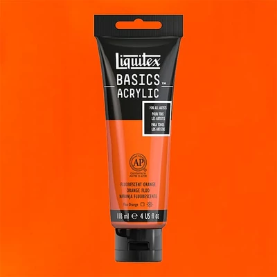 Liquitex Basics vopsea acrilică, 118 ml - 982, fluorescent orange