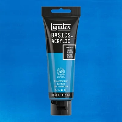 Liquitex Basics vopsea acrilică, 118 ml - 984, fluorescent blue
