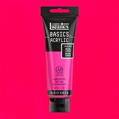 Liquitex Basics vopsea acrilică, 118 ml - 987, fluorescent pink