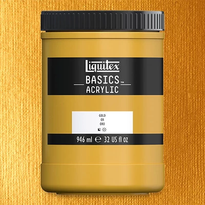 Liquitex Basics vopsea acrilică, 946 ml - 051, gold
