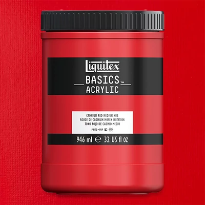 Liquitex Basics vopsea acrilică, 946 ml - 151, cadmium red medium hue	hue