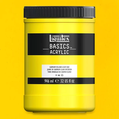 Liquitex Basics vopsea acrilică, 946 ml - 159, cadmium yellow light hue
