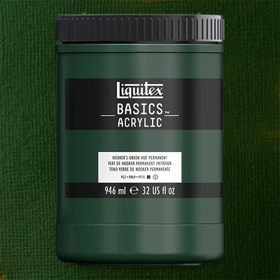 Liquitex Basics vopsea acrilică, 946 ml - 224, hooker's green hue permanent