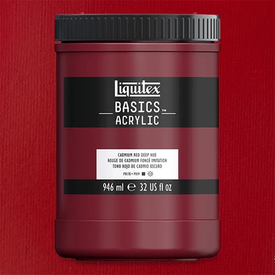 Liquitex Basics vopsea acrilică, 946 ml - 311, cadmium red deep hue