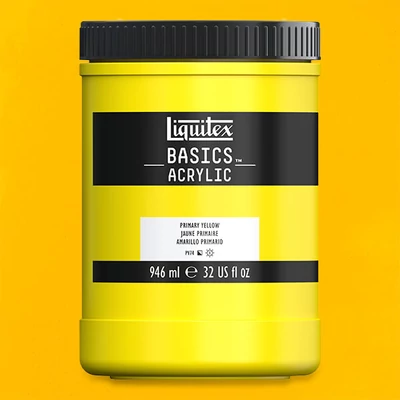 Liquitex Basics vopsea acrilică, 946 ml - 410, primary yellow
