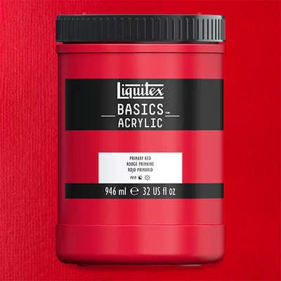 Liquitex Basics vopsea acrilică, 946 ml - 415, primary red