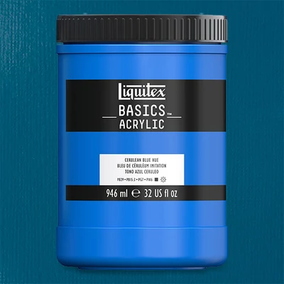 Liquitex Basics vopsea acrilică, 946 ml - 470, cerulean blue hue