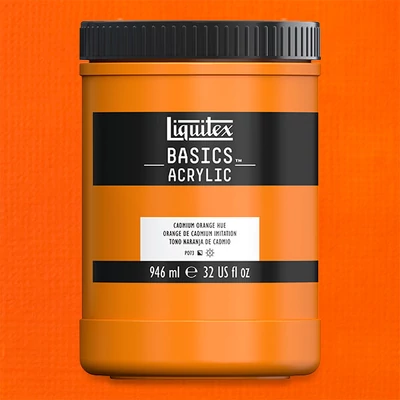 Liquitex Basics vopsea acrilică, 946 ml - 720, cadmium orange hue