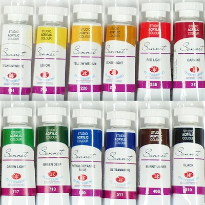 Sonnet set vopsea acrilică - 12x10 ml