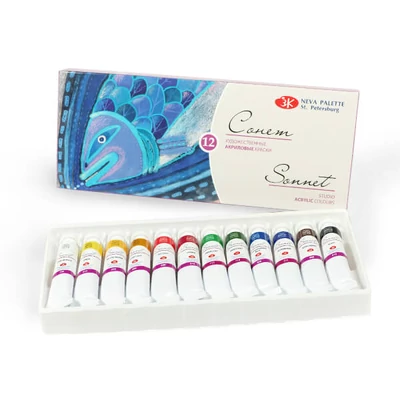 Sonnet set vopsea acrilică - 12x10 ml