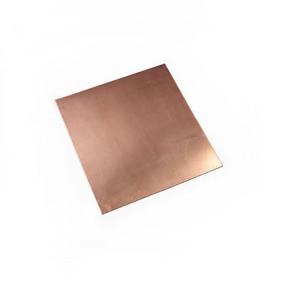 Placă de cupru roșu  pentru gravare, grosime 1 mm - 10x10 cm