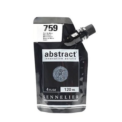 Sennelier Abstract vopsea acrilică, 120 ml - 759, mars black