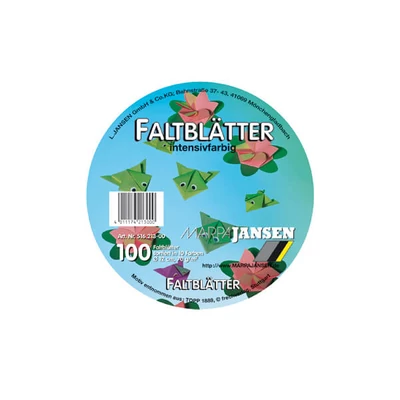 Hârtie origami, colorată - 70 g, 100 coli, cerc de 12 cm