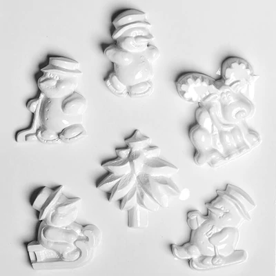 Matriță   plastic HobbyArtist - Craciun mic I. om de zapada albastru, 6 buc