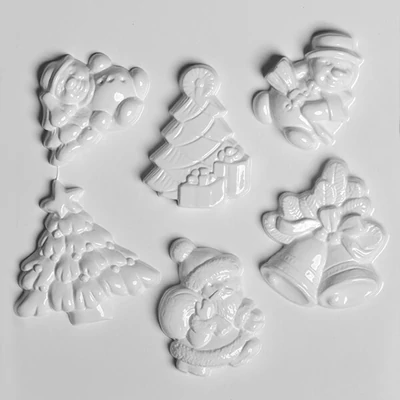 Matriță   plastic HobbyArtist - miniatura de Craciun VII. oameni de zapada, pin, 6 buc