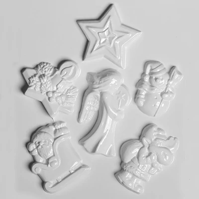 Matriță   plastic HobbyArtist - miniatura de Craciun IX. înger cu stea, 6 buc