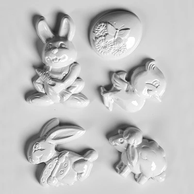 Matriță   plastic HobbyArtist - Paste IV. iepurași, pui, miel, 5 buc