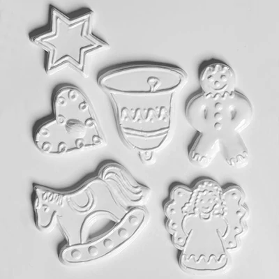 Matriță   plastic HobbyArtist - figurine de turtă dulce de Crăciun, 6 buc