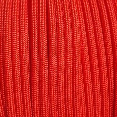 Paracord 350, în metri, 3 mm, sintetic - roșu