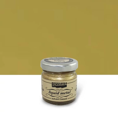 Pentart metal lichid, 30 ml - aur antic