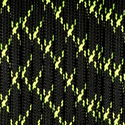 Paracord 550, în metri, 4 mm - T virus camo verde fluor
