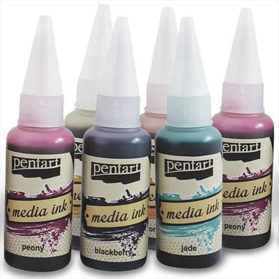 Pentart Media ink, vopsea cerneală, 20 ml - în diverse culori