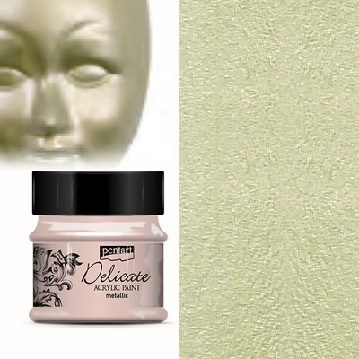 Vopsea acrilică metalică Delicate, 50 ml - aur alb