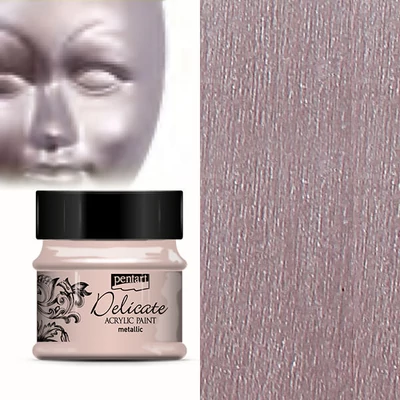 Vopsea acrilică metalică Delicate, 50 ml - argintiu violet