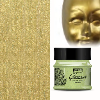 Vopsea acrilică Glamour metalizată , 50 ml - auriu antic