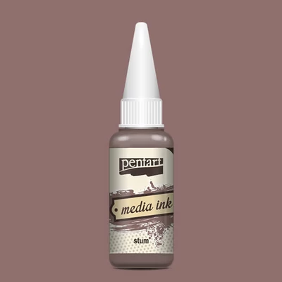 Pentart Media ink, vopsea cerneală , 20 ml - must