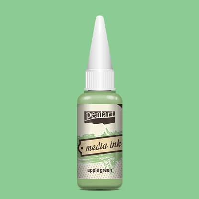 Pentart Media ink, vopsea cerneală , 20 ml - verde măr